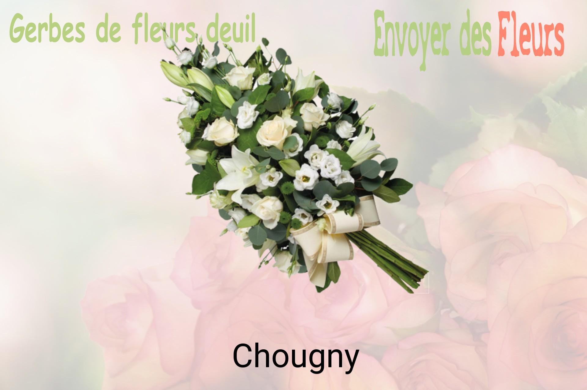Gerbe de fleurs de deuil livrée à Chougny